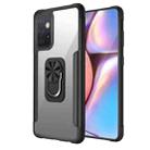 For Samsung Galaxy A72 5G / 4G PC +TPU + Metal Shockproof Protective Case with Ring Holder(Black) - 1