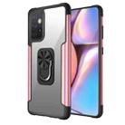 For Samsung Galaxy A72 5G / 4G PC +TPU + Metal Shockproof Protective Case with Ring Holder(Rose Gold) - 1