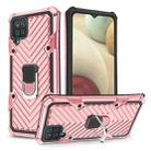For Samsung Galaxy A12 Cool Armor PC + TPU Shockproof Case with 360 Degree Rotation Ring Holder(Rose Gold) - 1