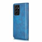 For Samsung Galaxy S21 Ultra 5G DG.MING Crazy Horse Texture Flip Detachable Magnetic Leather Case with Holder & Card Slots & Wallet(Blue) - 4