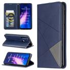 For Xiaomi Redmi Note 8 Rhombus Texture Horizontal Flip Magnetic Leather Case with Holder & Card Slots(Blue) - 1