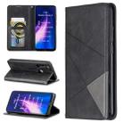 For Xiaomi Redmi Note 8 Rhombus Texture Horizontal Flip Magnetic Leather Case with Holder & Card Slots(Black) - 1