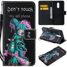 For LG Stylo 5 Painted Pattern Horizontal Flip Leather Case, with Wallet & Holder & Card Slots & Lanyard(One-eyed Mouse) - 1