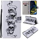 For Galaxy A80 / A90 Painted Pattern Horizontal Flip Leather Case, with Wallet & Holder & Card Slots & Lanyard(Skull) - 1
