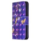 For Xiaomi Redmi Note 8 3D Pattern Colored Drawing Horizontal Flip Leather Case with Holder & Card Slots & Wallet(Purple Butterfly) - 2