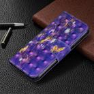 For Xiaomi Redmi Note 8 3D Pattern Colored Drawing Horizontal Flip Leather Case with Holder & Card Slots & Wallet(Purple Butterfly) - 6