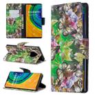 For Huawei Mate 30 Pro 3D Pattern Colored Drawing Horizontal Flip Leather Case with Holder & Card Slots & Wallet(Green Butterfly) - 1