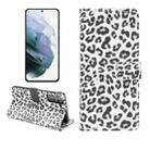 For Samsung Galaxy S21 5G Leopard Pattern Horizontal Flip Leather Case with Holder & Card Slots(White) - 1