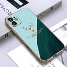 GKK PC + Solid Color Plating Protective Case For iPhone 12 mini(Green) - 1