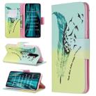 For Xiaomi Redmi Note 8 Pro Colored Drawing Horizontal Flip Leather Case with Holder & Card Slots & Wallet(Feather Bird) - 1