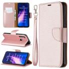 For Xiaomi Redmi Note 8 Litchi Texture Pure Color Horizontal Flip PU Leather Case with Holder & Card Slots & Wallet & Lanyard(Rose Gold) - 1