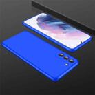 For Samsung Galaxy S21+ 5G GKK Three Stage Splicing Full Coverage PC Case(Blue) - 1