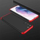 For Samsung Galaxy S21+ 5G GKK Three Stage Splicing Full Coverage PC Case(Black+Red) - 1