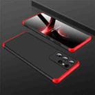 For Samsung Galaxy S21 Ultra 5G GKK Three Stage Splicing Full Coverage PC Case(Black+Red) - 1