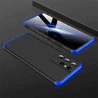 For Samsung Galaxy S21 Ultra 5G GKK Three Stage Splicing Full Coverage PC Case(Black+Blue) - 1