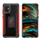 For Samsung Galaxy A71 PC +TPU + Metal Shockproof Protective Case with Ring Holder(Red) - 1