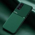 For OPPO Reno5 Pro 5G Classic Tilt Strip Grain Magnetic Shockproof PC + TPU Case(Green) - 1