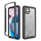 For Motorola Moto One 5G Ace Starry Sky Solid Color Series Shockproof PC + TPU Protective Case(Black) - 1