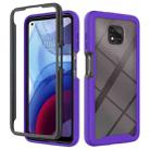 For Motorola Moto G Power (2021) Starry Sky Solid Color Series Shockproof PC + TPU Protective Case(Purple) - 1