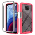 For Motorola Moto G Power (2021) Starry Sky Solid Color Series Shockproof PC + TPU Protective Case(Red) - 1