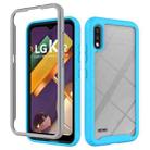 For LG K22 Starry Sky Solid Color Series Shockproof PC + TPU Protective Case(Light Blue) - 1