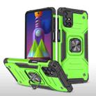 For Samsung Galaxy M51 Magnetic Armor Shockproof TPU + PC Case with Metal Ring Holder(Green) - 1