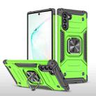 For Samsung Galaxy Note 10 Magnetic Armor Shockproof TPU + PC Case with Metal Ring Holder(Green) - 1