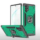 For Samsung Galaxy Note 10 Plus Magnetic Armor Shockproof TPU + PC Case with Metal Ring Holder(Dark Green) - 1