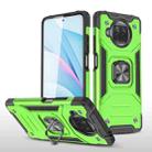 For Xiaomi Mi 10T Lite 5G Magnetic Armor Shockproof TPU + PC Case with Metal Ring Holder(Green) - 1