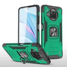 For Xiaomi Mi 10T Lite 5G Magnetic Armor Shockproof TPU + PC Case with Metal Ring Holder(Dark Green) - 1