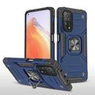 For Xiaomi Mi 10T Pro 5G Magnetic Armor Shockproof TPU + PC Case with Metal Ring Holder(Blue) - 1