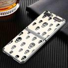 For Samsung Galaxy Z Flip 5G GKK Plating Glass + PC Foldable Painted Pattern Case(White Skeleton) - 1