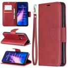 For Xiaomi Redmi Note 8 Retro Lambskin Texture Pure Color Horizontal Flip PU Leather Case with Holder & Card Slots & Wallet & Lanyard(Red) - 1