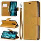 For Xiaomi Redmi Note 8Pro Retro Lambskin Texture Pure Color Horizontal Flip PU Leather Case with Holder & Card Slots & Wallet & Lanyard(Yellow) - 1