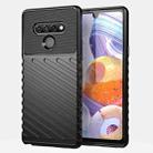 For LG K71 Thunderbolt Shockproof TPU Protective Soft Case(Black) - 1