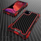 For iPhone 11 Pro R-JUST AMIRA Shockproof Dustproof Metal Protective Case(Black Red) - 1