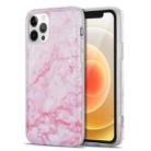 TPU Glossy Marble Pattern IMD Protective Case For iPhone 12 Pro(Light Pink) - 1