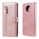For Xiaomi Redmi Note 9 5G (CN Version) / Note 9T 5G Fashion Calf Texture Zipper Horizontal Flip Leather Case with Holder & Card Slots & Wallet(Rose Gold) - 1