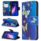 For Xiaomi Redmi Note 8 Colored Drawing Horizontal Flip Leather Case with Holder & Card Slots & Wallet(Golden Butterfly) - 1