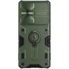 For Samsung Galaxy S21 Ultra 5G NILLKIN Shockproof CamShield Armor Protective Case with Invisible Ring Holder(Green) - 1