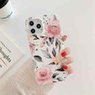 Shockproof IMD TPU Protective Case For iPhone 11 Pro Max(White Background Flower) - 1