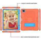 For iPad Pro 12.9 inch (2020) Contrast Color Robot Shockproof Silicone + PC Protective Tablet Case with Holder(Orange Blue) - 3