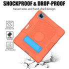 For iPad Pro 12.9 inch (2020) Contrast Color Robot Shockproof Silicone + PC Protective Tablet Case with Holder(Orange Blue) - 5