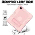 For iPad Pro 12.9 inch (2020) Contrast Color Robot Shockproof Silicone + PC Protective Tablet Case with Holder(Rose Gold) - 5