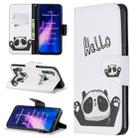 For Xiaomi Redmi Note 8 Colored Drawing Horizontal Flip Leather Case with Holder & Card Slots & Wallet(Hello Panda) - 1