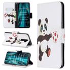 For Xiaomi Redmi Note 8 Pro Colored Drawing Horizontal Flip Leather Case with Holder & Card Slots & Wallet(Football Panda) - 1