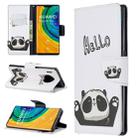 For Huawei Mate 30 Pro Colored Drawing Horizontal Flip Leather Case with Holder & Card Slots & Wallet(Hello Panda) - 1