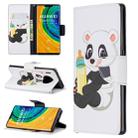 For Huawei Mate 30 Pro Colored Drawing Horizontal Flip Leather Case with Holder & Card Slots & Wallet(Bottle Panda) - 1