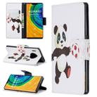 For Huawei Mate 30 Pro Colored Drawing Horizontal Flip Leather Case with Holder & Card Slots & Wallet(Football Panda) - 1