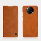 For Xiaomi Redmi Note 9 5G NILLKIN QIN Series Crazy Horse Texture Horizontal Flip Leather Case with Card Slot(Brown) - 1